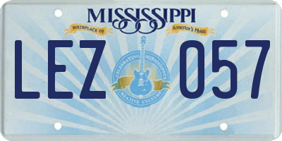 MS license plate LEZ057