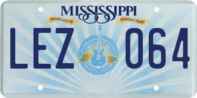 MS license plate LEZ064