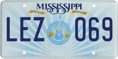 MS license plate LEZ069