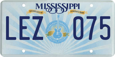 MS license plate LEZ075