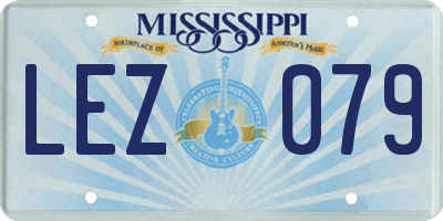 MS license plate LEZ079