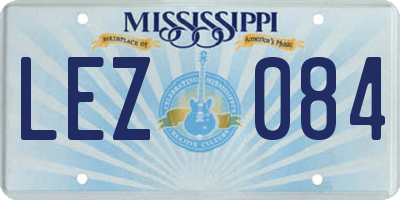 MS license plate LEZ084