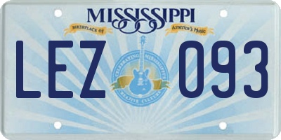 MS license plate LEZ093