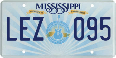 MS license plate LEZ095
