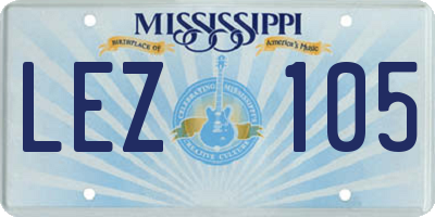 MS license plate LEZ105