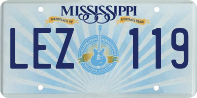 MS license plate LEZ119