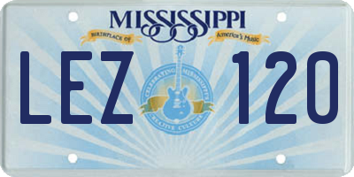 MS license plate LEZ120