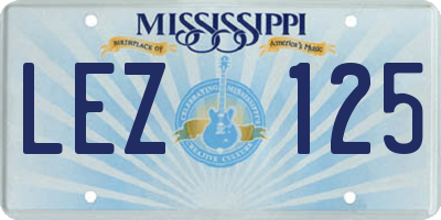 MS license plate LEZ125