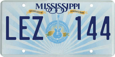 MS license plate LEZ144