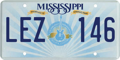 MS license plate LEZ146