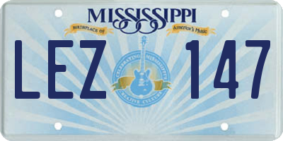 MS license plate LEZ147
