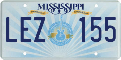 MS license plate LEZ155