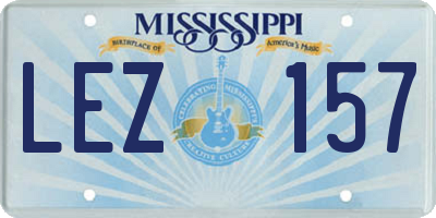 MS license plate LEZ157