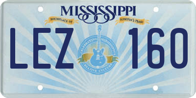 MS license plate LEZ160