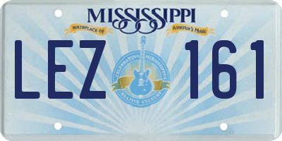 MS license plate LEZ161
