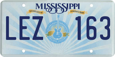 MS license plate LEZ163