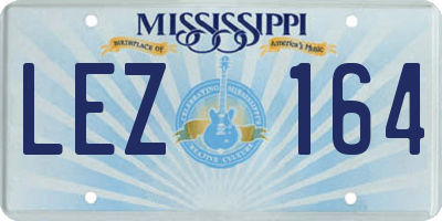 MS license plate LEZ164