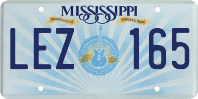 MS license plate LEZ165