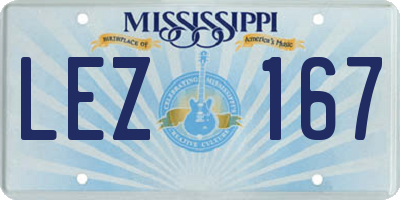 MS license plate LEZ167