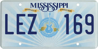 MS license plate LEZ169