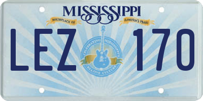 MS license plate LEZ170