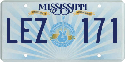 MS license plate LEZ171