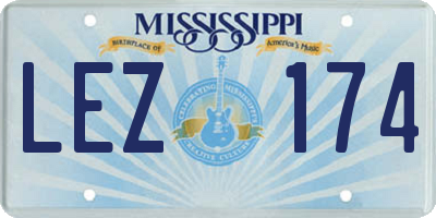 MS license plate LEZ174