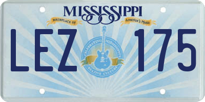 MS license plate LEZ175