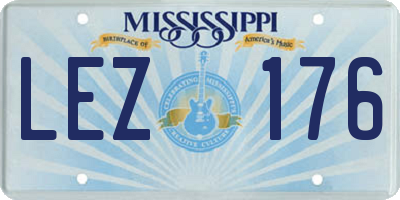 MS license plate LEZ176