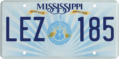 MS license plate LEZ185