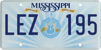 MS license plate LEZ195