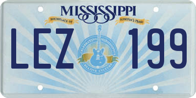 MS license plate LEZ199