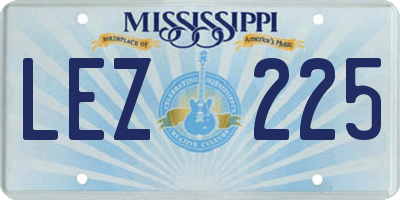 MS license plate LEZ225