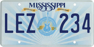 MS license plate LEZ234