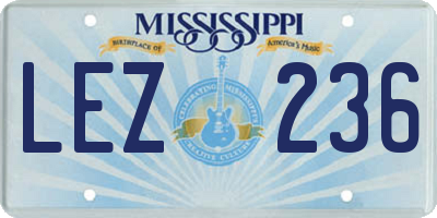 MS license plate LEZ236