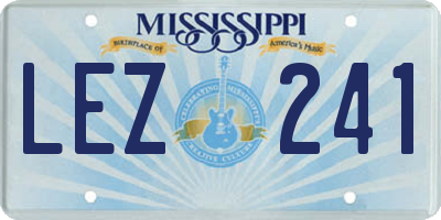 MS license plate LEZ241