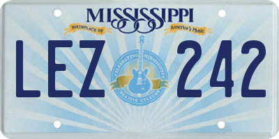 MS license plate LEZ242