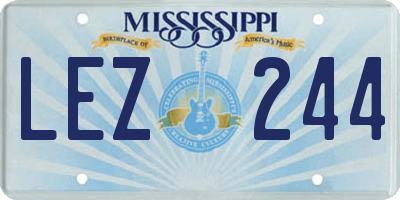 MS license plate LEZ244