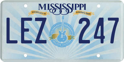 MS license plate LEZ247