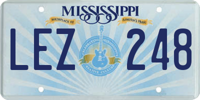 MS license plate LEZ248