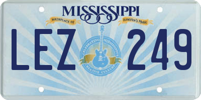 MS license plate LEZ249