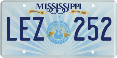 MS license plate LEZ252