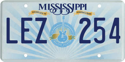 MS license plate LEZ254