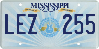 MS license plate LEZ255