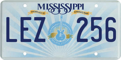 MS license plate LEZ256