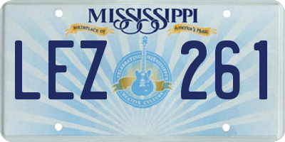 MS license plate LEZ261