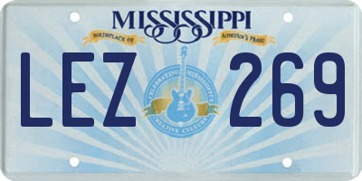 MS license plate LEZ269
