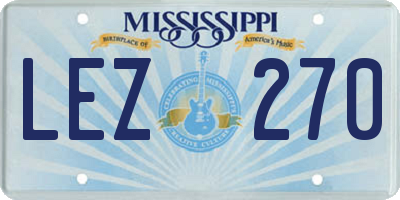 MS license plate LEZ270