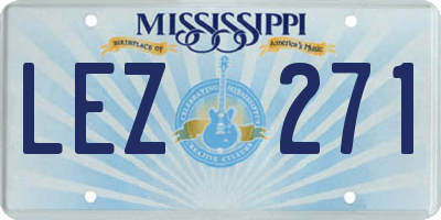 MS license plate LEZ271