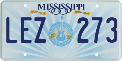 MS license plate LEZ273